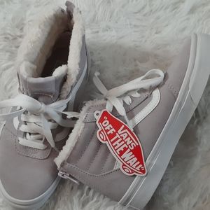 Lavender Vans with fleece lining.
